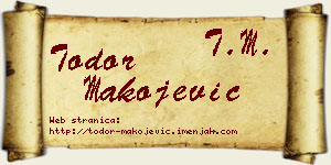 Todor Makojević vizit kartica
